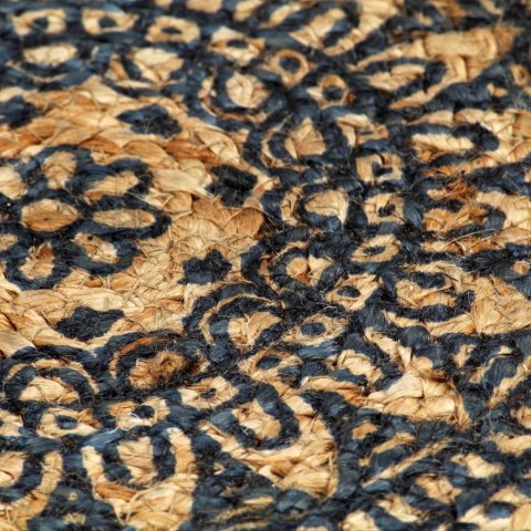 VidaXL Maty na stół, 6 szt., ciemnoniebieskie, 38 cm, okrągłe, juta