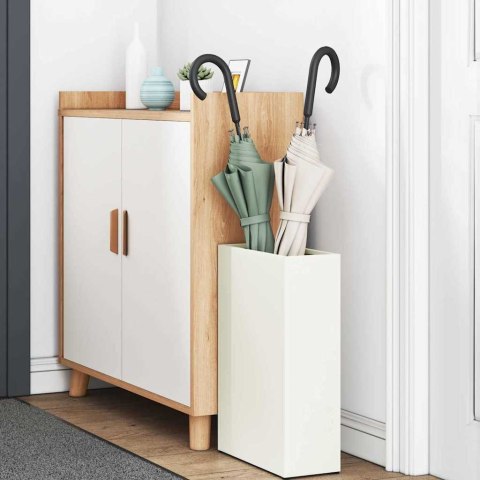 VidaXL Stojak na parasol Biały 28 x 12 x 41 cm Stal