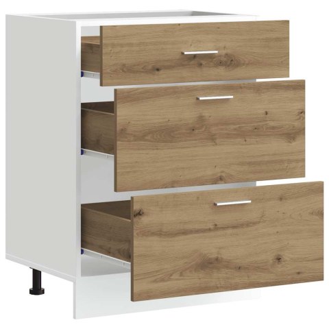 VidaXL Szafka kuchenna dolna "Lyon" z drewna litego dąb artisan