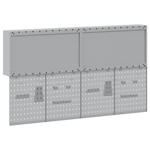 VidaXL Zestaw szafek narzędziowych z półką Z blokadą 6 pcs Czerwony