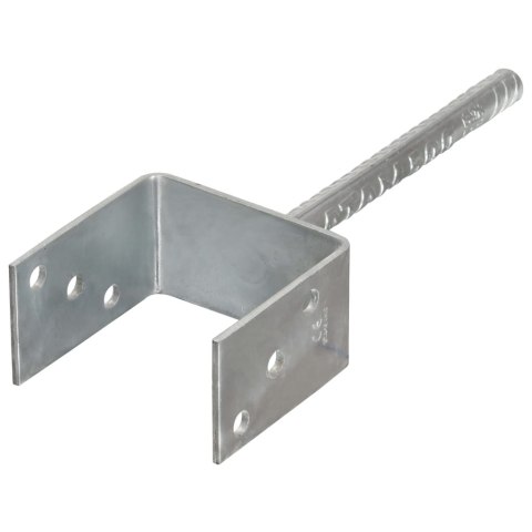 KOTWY DO SŁUPKÓW, 6 SZT., SREBRNE, 10X6X30CM, STAL
