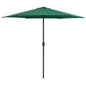 PARASOL OGRODOWY NA ALUMINIOWYM SŁUPKU 270X246CM ZIELONY