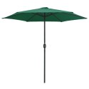 PARASOL OGRODOWY NA ALUMINIOWYM SŁUPKU 270X246CM ZIELONY