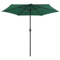 PARASOL OGRODOWY NA ALUMINIOWYM SŁUPKU 270X246CM ZIELONY