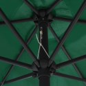 PARASOL OGRODOWY NA ALUMINIOWYM SŁUPKU 270X246CM ZIELONY