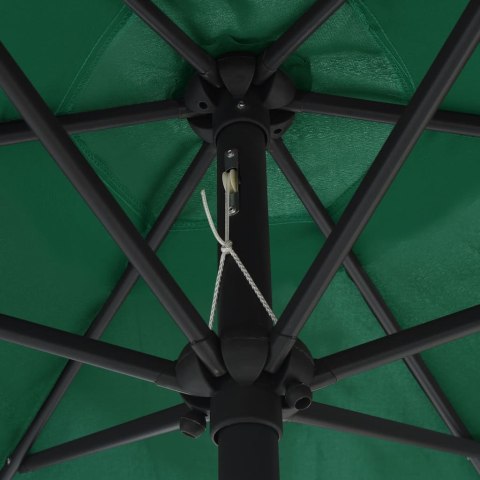 PARASOL OGRODOWY NA ALUMINIOWYM SŁUPKU 270X246CM ZIELONY