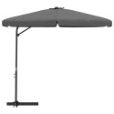 PARASOL OGRODOWY NA SŁUPKU STALOWYM 300CM ANTRACYTOWY
