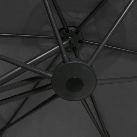 PARASOL OGRODOWY NA SŁUPKU STALOWYM 300CM ANTRACYTOWY
