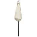 PARASOL OGRODOWY Z LED I ALUMINIOWYM SŁUPKIEM 270CM PIASKOWY