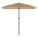 PARASOL OGRODOWY Z LED STALOWY SŁUPEK BRĄZOWY 248X248X248CM