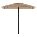 PARASOL OGRODOWY Z LED STALOWY SŁUPEK BRĄZOWY 248X248X248CM