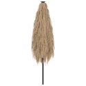 PARASOL OGRODOWY Z LED STALOWY SŁUPEK BRĄZOWY 248X248X248CM