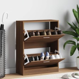 VidaXL Półka na buty, brązowy dąb, 63x24x81 cm