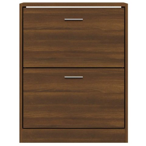 VidaXL Półka na buty, brązowy dąb, 63x24x81 cm