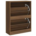 VidaXL Półka na buty, brązowy dąb, 63x24x81 cm