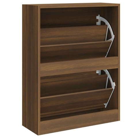 VidaXL Półka na buty, brązowy dąb, 63x24x81 cm