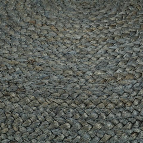 VidaXL Ręcznie robiony puf, zieleń oliwkowa, 45 x 30 cm, juta