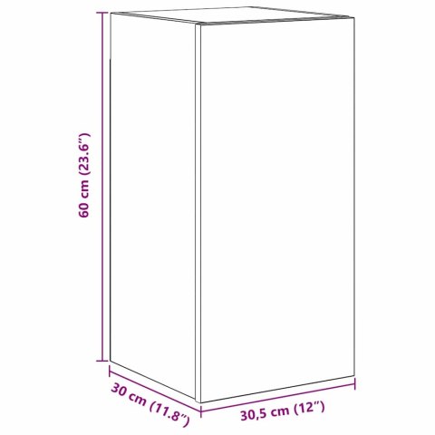 VidaXL Zestaw szafek RTV 4 pcs Czarny Dąb Materiał drewnopochodny