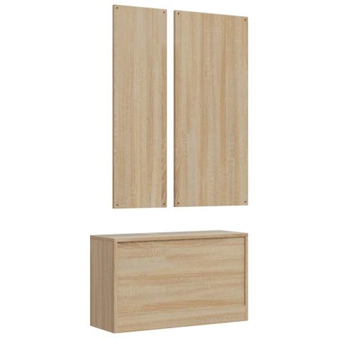 VidaXL Zestaw szafek na buty 3 w 1, dąb sonoma, drewno konstrukcyjne