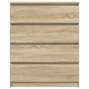 VidaXL Komoda Sonoma Oak 80x35x99 cm Drewno klejone