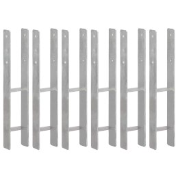 KOTWY DO SŁUPKÓW, 6 SZT., SREBRNE, 10X6X60CM, STAL