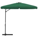 PARASOL OGRODOWY NA STALOWYM SŁUPKU 300CM ZIELONY