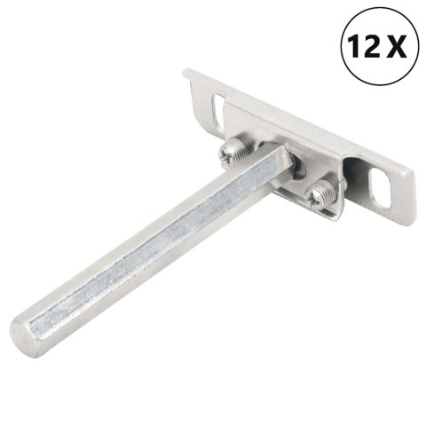 WSPORNIKI PÓŁEK PŁYWAJĄCYCH 12 SZT. Ø12X100 MM STAL WĘGLOWA