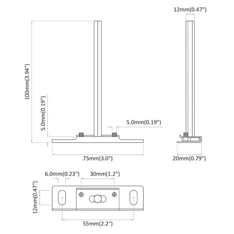 WSPORNIKI PÓŁEK PŁYWAJĄCYCH 12 SZT. Ø12X100 MM STAL WĘGLOWA