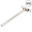 WSPORNIKI PÓŁEK PŁYWAJĄCYCH 12 SZT. Ø12X200 MM STAL WĘGLOWA