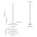 WSPORNIKI PÓŁEK PŁYWAJĄCYCH 12 SZT. Ø12X200 MM STAL WĘGLOWA