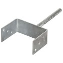 KOTWY DO SŁUPKÓW, 6 SZT., SREBRNE, 14X6X30CM, STAL