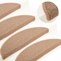 MATY NA SCHODY 15 SZT. 56X17X3CM JASNOBRĄZOWE PÓŁOKRĄGŁE