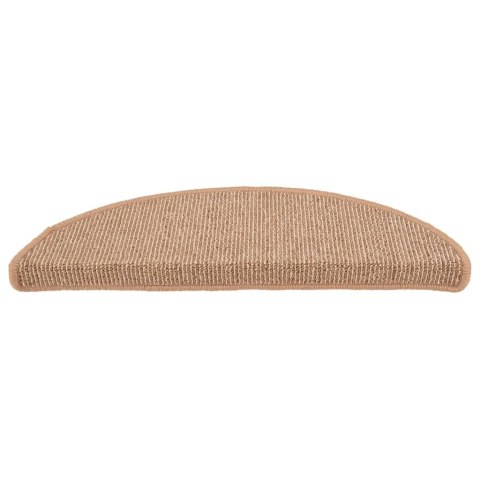MATY NA SCHODY 15 SZT. 56X17X3CM JASNOBRĄZOWE PÓŁOKRĄGŁE