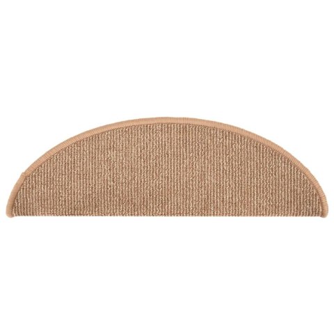 MATY NA SCHODY 15 SZT. 56X17X3CM JASNOBRĄZOWE PÓŁOKRĄGŁE
