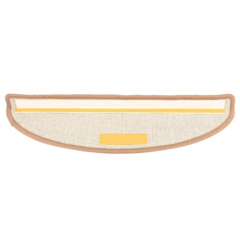 MATY NA SCHODY 15 SZT. 56X17X3CM JASNOBRĄZOWE PÓŁOKRĄGŁE