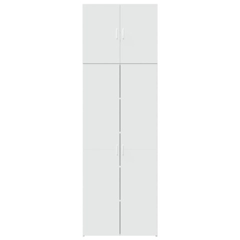 VidaXL Wysoka szafka, biała, 80x42,5x249 cm, materiał drewnopochodny