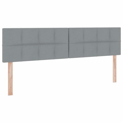 VidaXL Łóżko Ze LED Lights Jasnoszary 200 x 200 cm tkanina