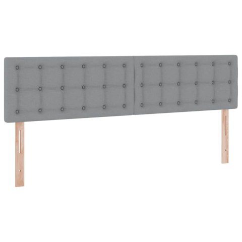 VidaXL Łóżko Ze LED Lights Jasnoszary 200 x 200 cm tkanina
