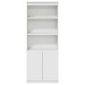 VidaXL Wysoka szafka, biała, 70x35x180 cm, materiał drewnopochodny