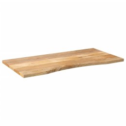 BLAT BIURKA Z WYCIĘCIEM 140X60X2,5CM SUROWE DREWNO MANGO