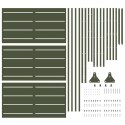 EKRAN PRYWATNOŚCI OLIWKOWY 100X50X180CM STAL
