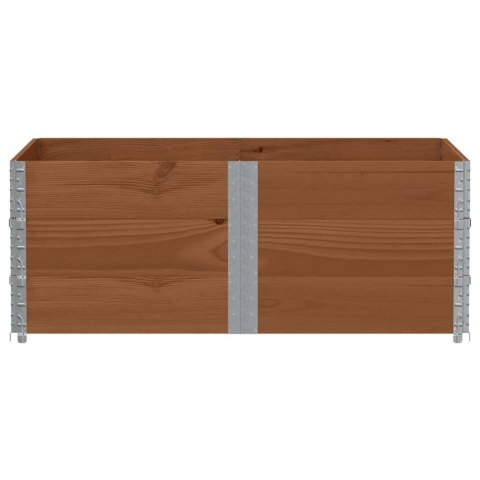 VidaXL Nadstawki paletowe, 3 szt., brązowe, 150x100 cm, drewno sosnowe