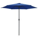PARASOL OGRODOWY NA ALUMINIOWYM SŁUPKU 270X246CM NIEBIESKI
