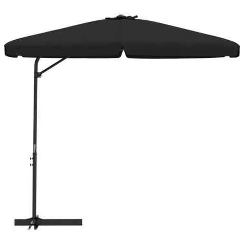 PARASOL OGRODOWY NA STALOWYM SŁUPKU 300CM CZARNY