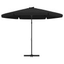 PARASOL OGRODOWY NA STALOWYM SŁUPKU 300CM CZARNY