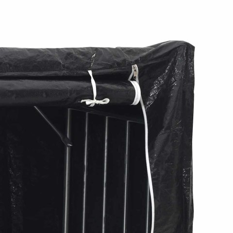 STOJAK NA DREWNO OPAŁOWE Z DRUTEM STALOWYM 200X40X200CM