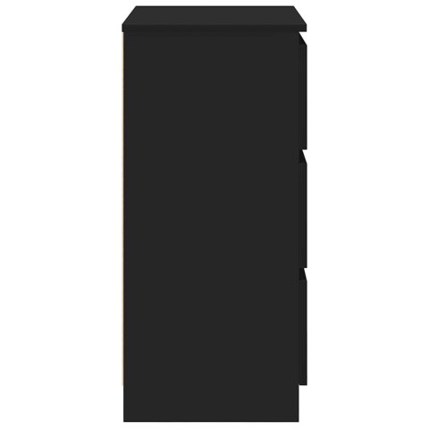 VidaXL Szafka, czarna, 60x35x76 cm, materiał drewnopochodny