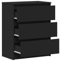 VidaXL Szafka, czarna, 60x35x76 cm, materiał drewnopochodny