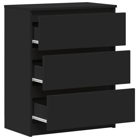 VidaXL Szafka, czarna, 60x35x76 cm, materiał drewnopochodny