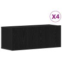 VidaXL Zestaw szafek RTV 4 pcs Czarny Dąb 80 x 30 x 30 cm